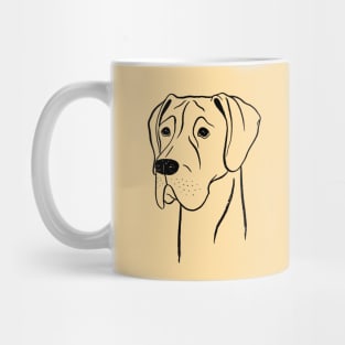 Great Dane (Fawn and Black) Mug